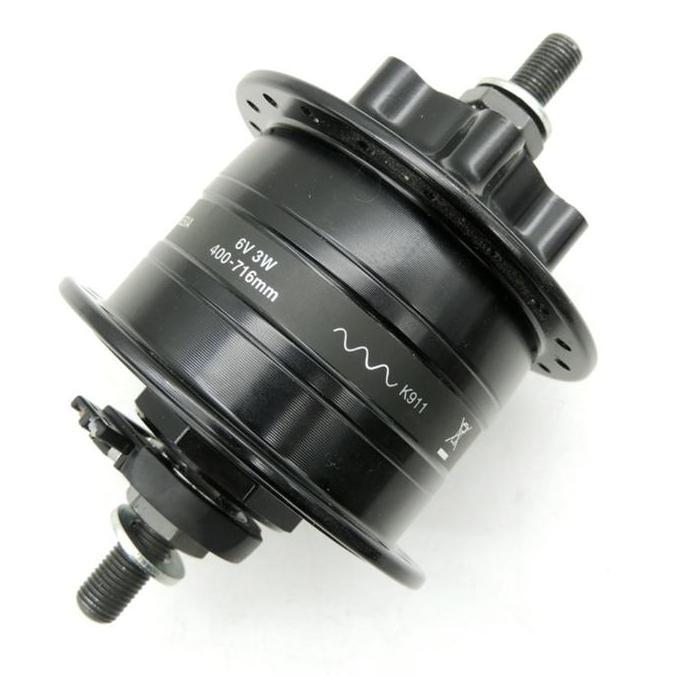 Hub Dinamo Sepeda ShimanoDH3D32 Black 32h 6V3W Disc Brake QR