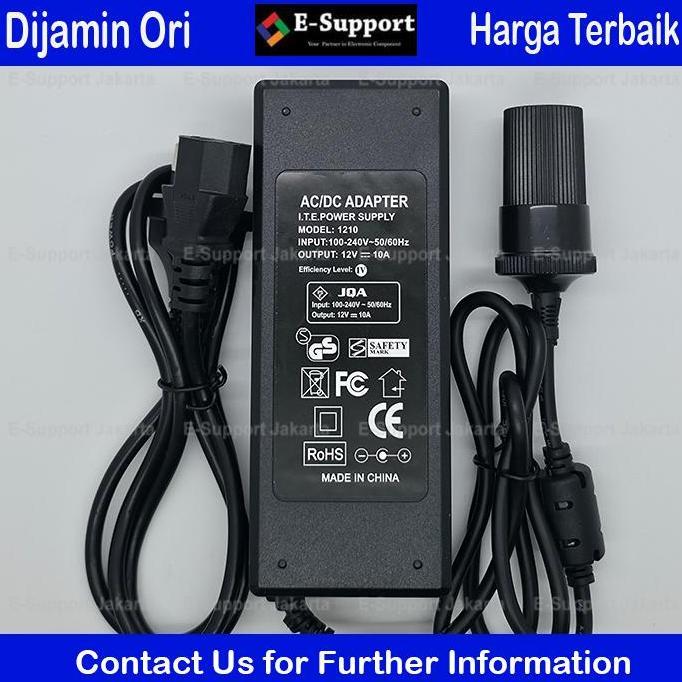 Adaptor 12v 10a Jack Lighter Car vacum cleaner Ac to dc 220v