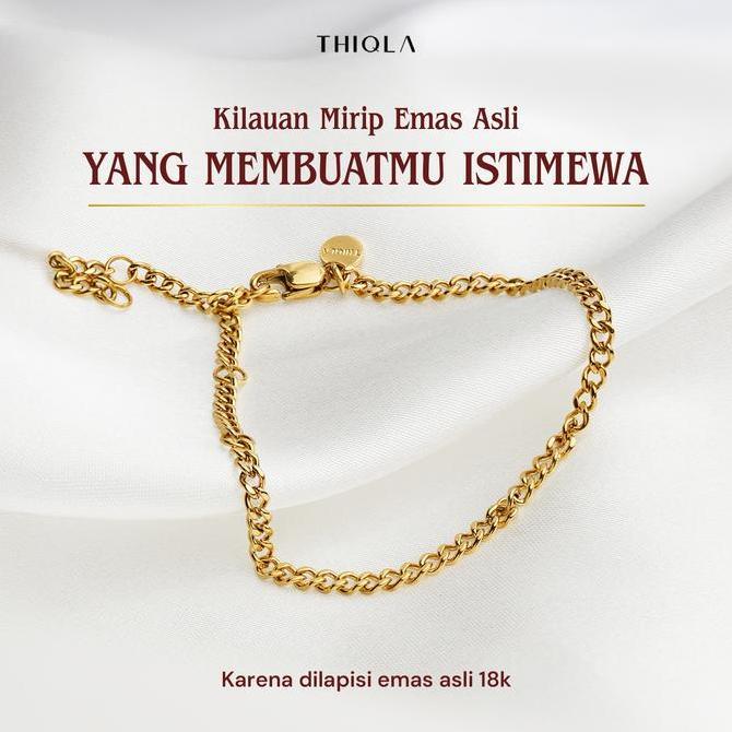 Sparkling- Thiqla - Gelang Rantai Sisik Naga Faaiza - Gelang Tangan Wanita - Gelang Serut Cewek - Ge