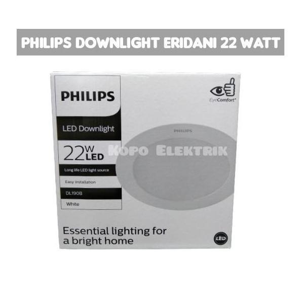 Ready Lampu Led Downlight Philips 22 Watt Bulat 22w - Putih