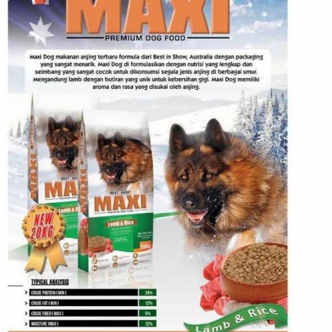 GOJEK MAKANAN ANJING MAXI DOG LAMB & RICE 20 KG - PREMIUM DOG FOOD