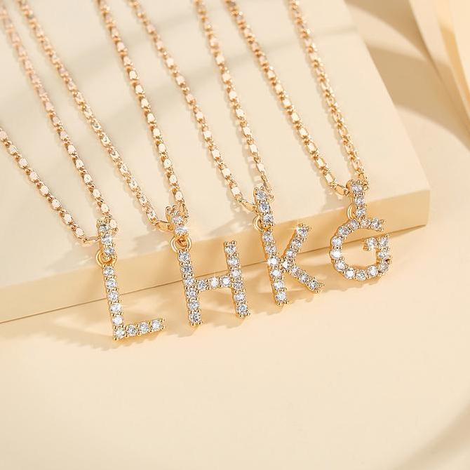 Sparkling- Y009 Kalung Huruf Titanium Wanita Fashion Kalung Jewellery