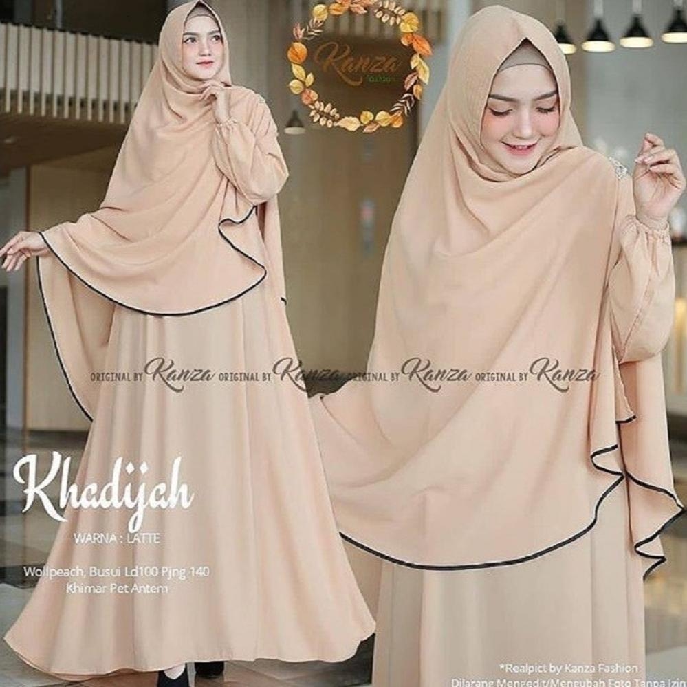 DISKON TERBARU KHADIJAH SYARI SET HIJAB M L XL XXL 3XL GAMIS SYAR'I SET HIJAB TERBARU 2026 BAJU PENG