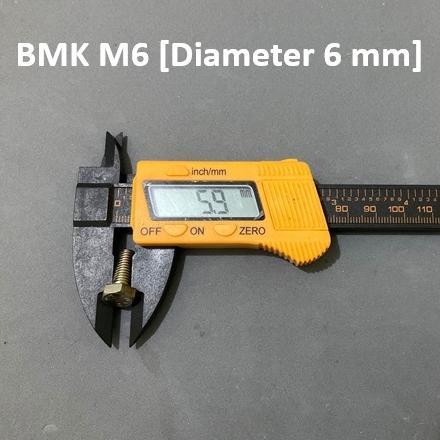 BMK M6x25 mm Baut Mur Kuning, Kunci 10, Drat P1.00