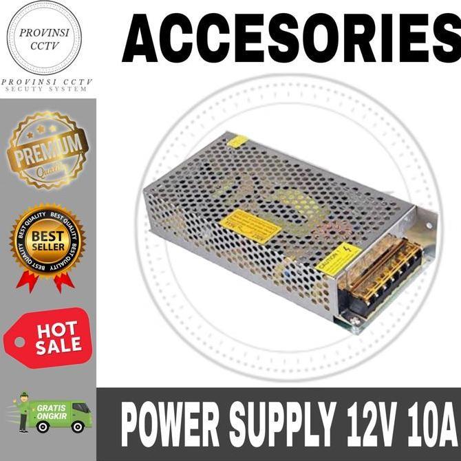 Power Supply DC 12V 10A Jaring / Power Supply CCTV