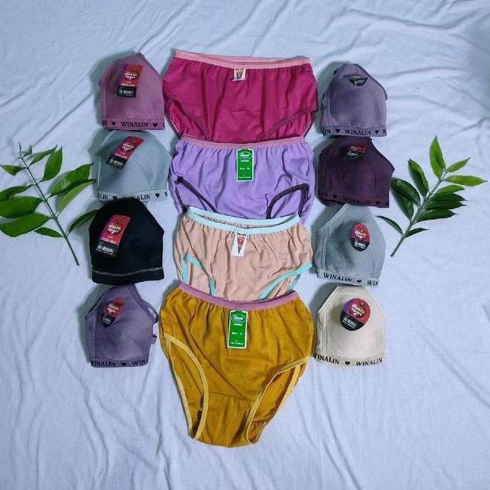 Paket hemat 1 Lusin Sport BRA + 1 Lusin CD wanita Bh
