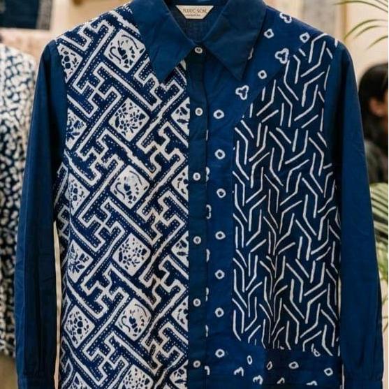 SAIARA NEW KEMEJA BATIK KESHA NAVY (MOTIF BARU) LA
