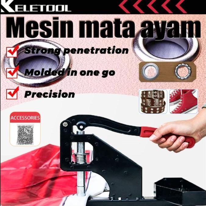 MORIFOYU Ready Stock 1pcs Mata Ayam Mesin Press  Alat Mesin Press Mata Ayam Eyelet Mesin Hand Press 