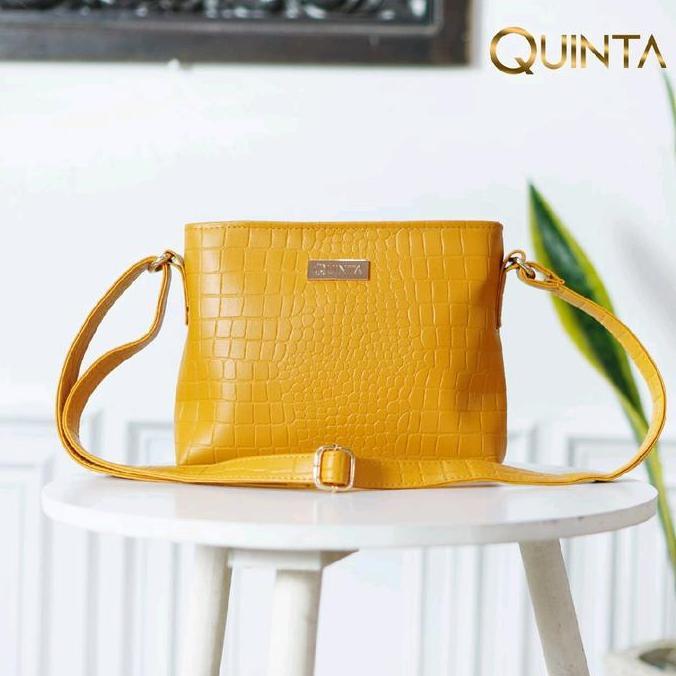 Sale Quinta Tas Selempang Nazilla Slingbag Bahan Embos Croco Premium Kulit Pu Wanita
