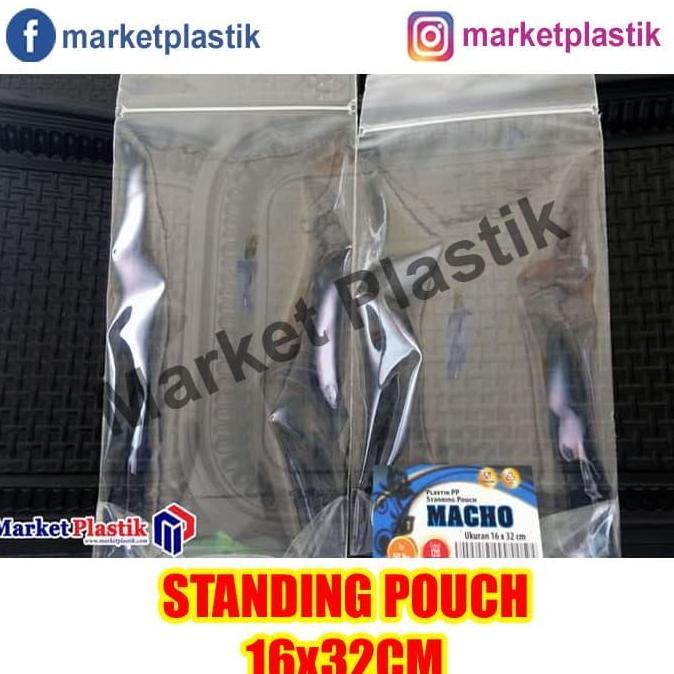 Xfood- Plastik Ziplock Standing Pouch Ukuran 16X32Cm/Klip Kemasan Berdiri