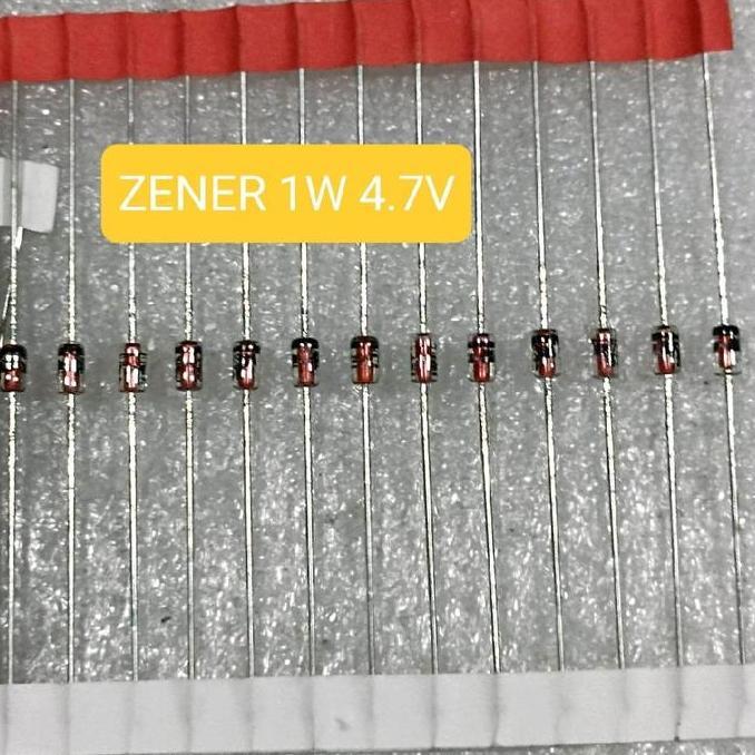 10Buah Dioda Zener 1W 4.7V Diode Zener 1Watt 4.7 Volt 4V7 4,7V Dioda Promo