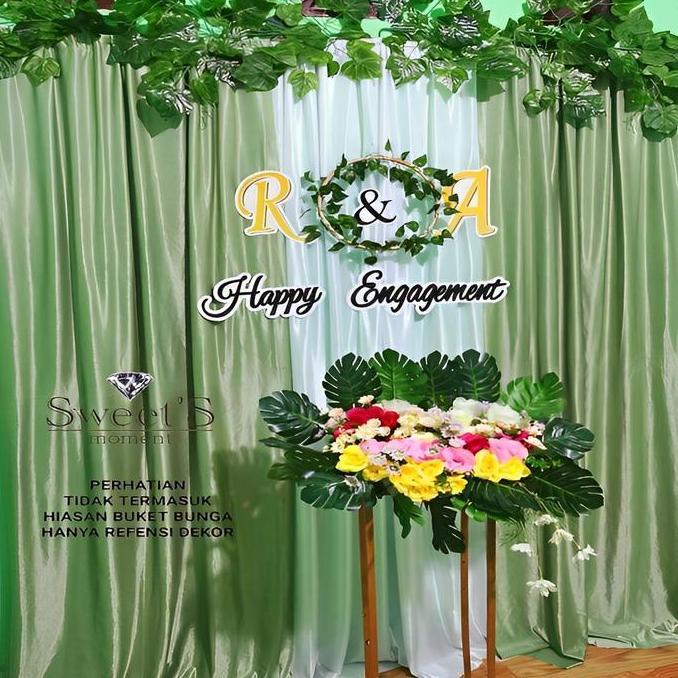 Paket Backdrop Lamaran Dekorasi Pesta Pernikahan Kain
