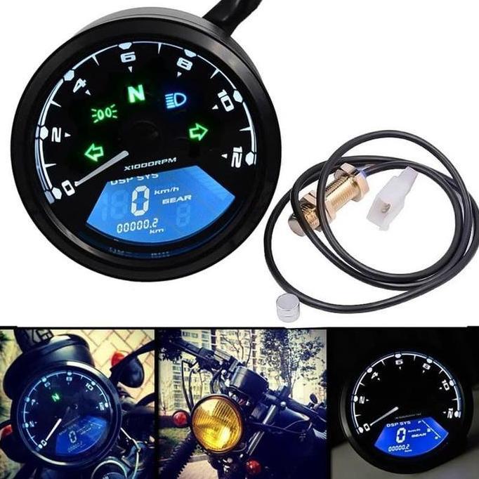 speedometer digital tachometer mobil motor rpm gear position Universal