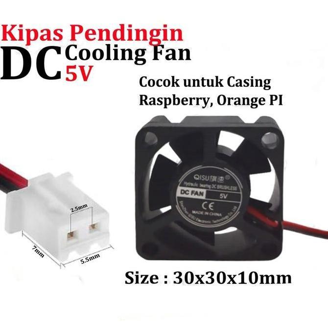KIPAS Cooling Fan 5v DC 3x3cm pendingin exhaust Brushless Motor 3cm