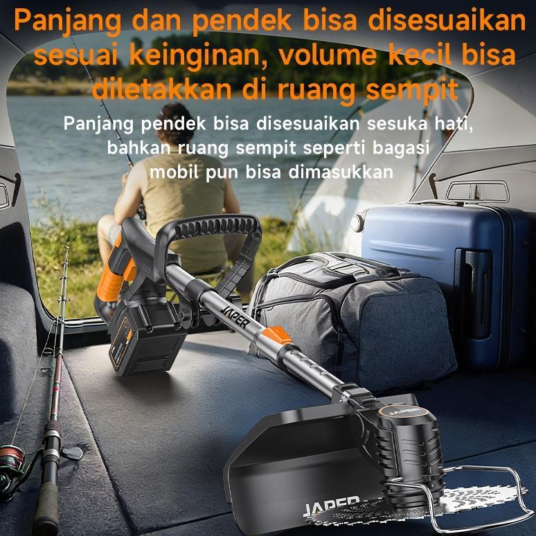 Japer Mesin Potong Rumput Baterai Alat Pemotong Rumput Elektrik Listrik Pemangkas Rumput