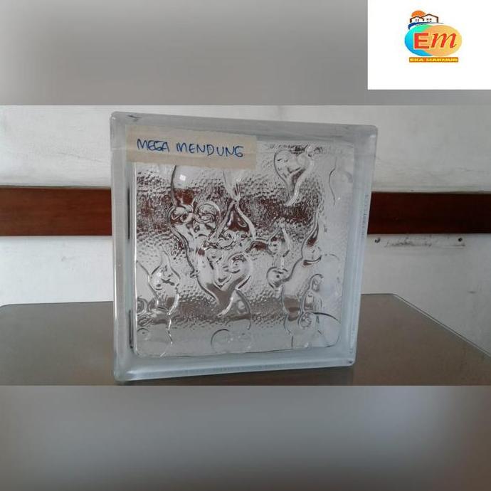 Glass Block/ Glassblock/ Glass Blok Mulia Magna Mega Mendung 9.5Cm