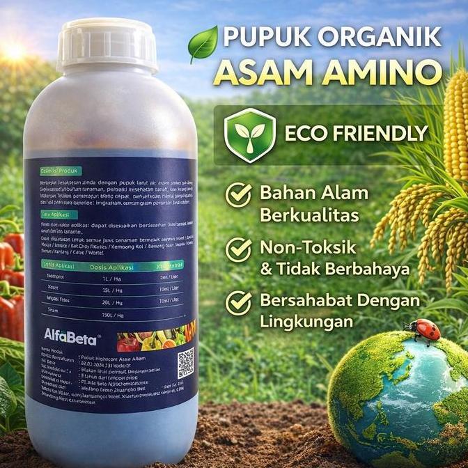 Highscore Asam Amino anti stress untuk tanaman cabai jagung padi dan sayuran 1 liter PAN