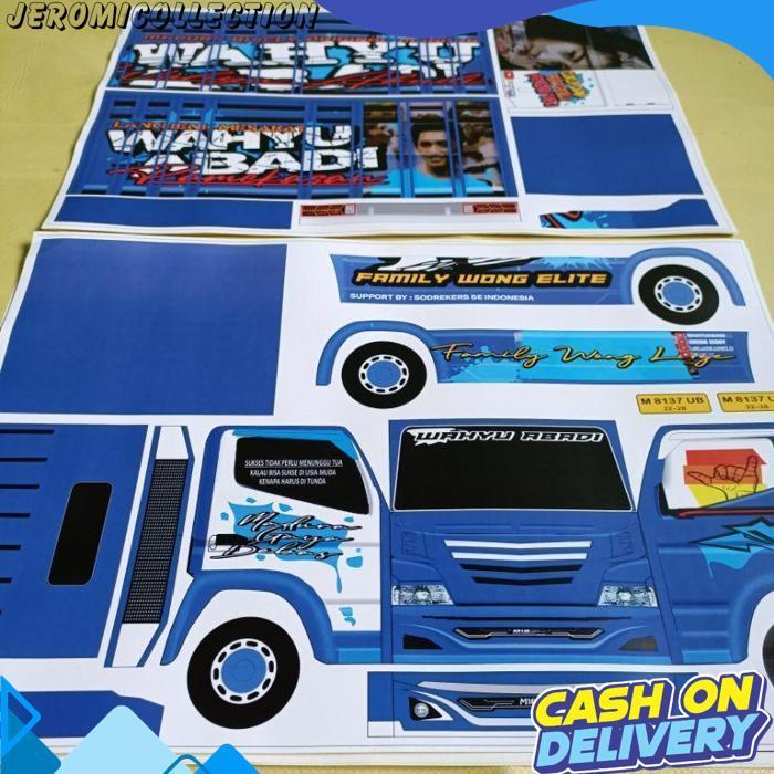 Pola Stiker Miniatur Truk Oleng Ukuran Besar