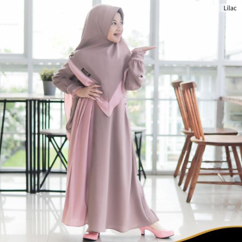 BEST SELLER GAMIS SYAR'I ANAK & REMAJA / LOUNA SYAR'I SET HIJAB KOLEKSI TERLARIS BAJU MUSLIM ANAK PE