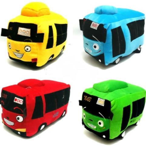 ORIGINAL Boneka Mini Bus Hey Tayo Bahan Velboa Lembut Size L 28cm x 15cm Rian Grosir KEKINIAN