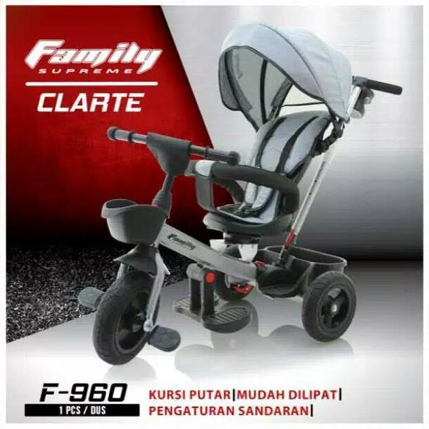 NEW SEPEDA ANAK FAMILY RODA TIGA SUPREME CLARTE F-960 ORI