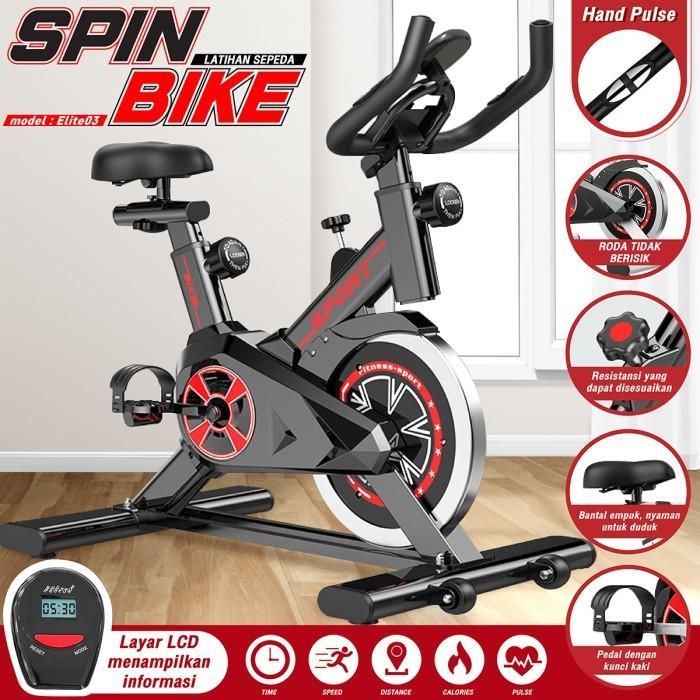 Sepeda Statis Spine Bike Model Elite Alat Fitness At Home Elite S-500 S-290 S-303