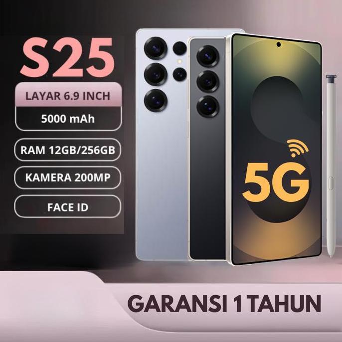 jhoncolection - hp sameung s25  lte 5g 12gb ram 256gb garansi 1 tahun berjaringan 5g baterai 5000mah