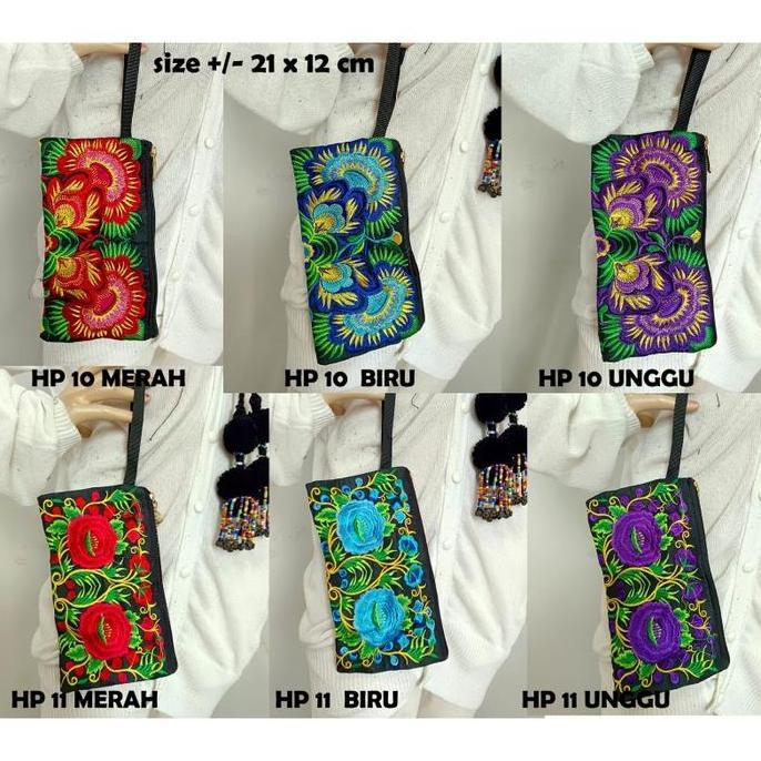 Dompet Minimalis Dompet Pouch Import Full Bordir Thailand Oleh-Oleh Souvenir Bangkok