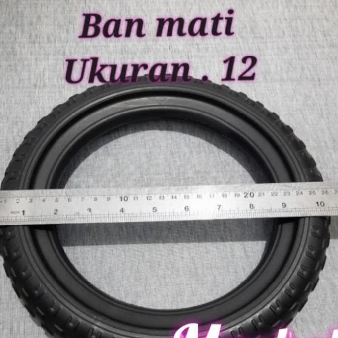 Ban mati ukuran 12 Sparepart ban belakang Kursi Roda Travel BS