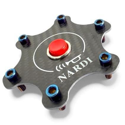 HORN BUTTON RACING LOGO NARDI MOTIF CARBON DAN BURN BLUE TOMBOL KLAKSON STIR RACING MOBIL UNIVERSAL 