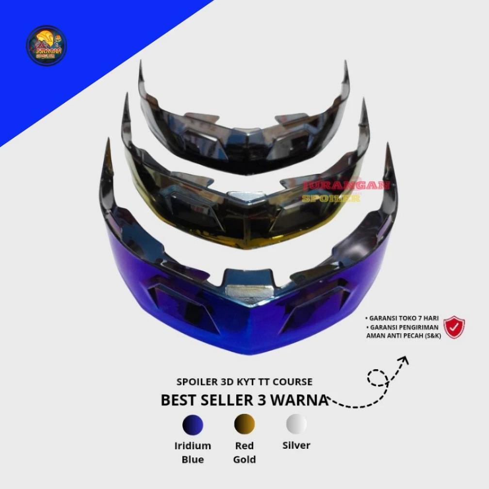 Promo Terbaru Spoiler Helm 3D Kyt Tt Course Blue / Spoiler 3D Kyt Tt/Course - Spoiler Helm Kyt 3D Tt