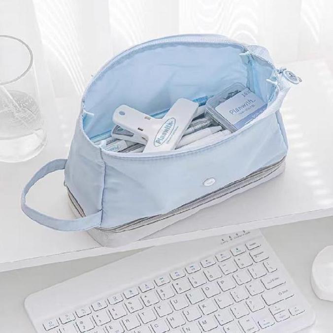 Tempat Pensil Besar Aesthetic Multifungsi Tas Alat Tulis Organizer Stationery Bag Sekolah Kuliah K13