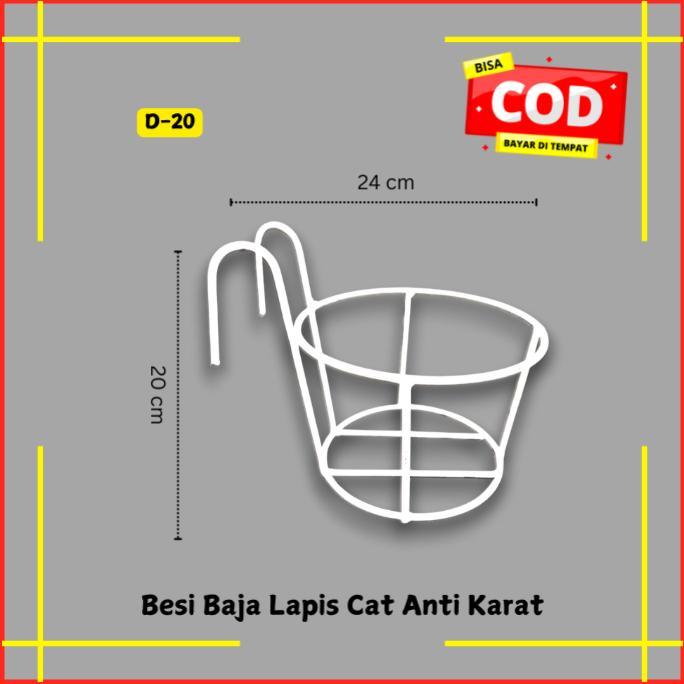 Promo Cod Rak Bunga Balkon Besi - Rak Pot Tanaman Gantung Minimalis Untuk Dekorasi Rumah & Taman ><