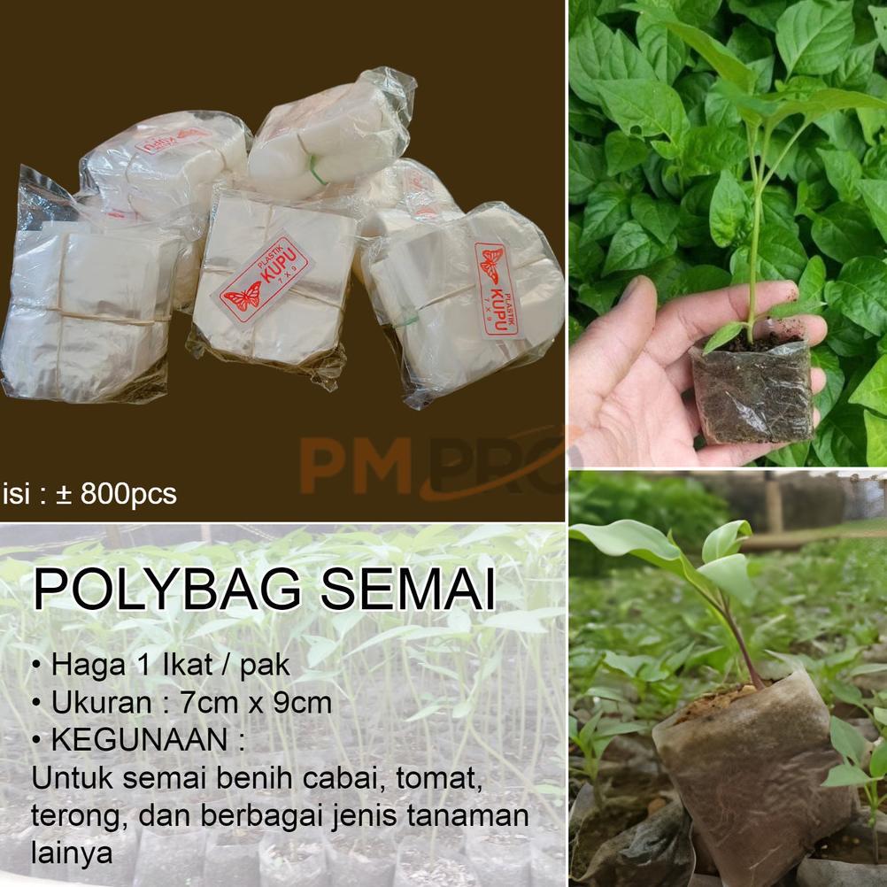 Promo Cod Polybag Semai Kecil Ukuran 7X9 Bening Plastik Polibag Benih Bibit Tanaman Polibek Cabe Isi
