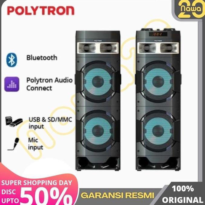 TERLARIS POLYTRON SPEAKER AKTIF PAS 10D28 AUDIO PAS10D28 BLUETOOTH PAS-10D28