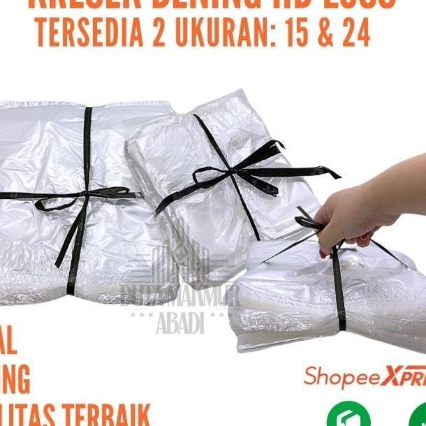Kantong Plastik Kresek Hd Los Putih Bening Kiloan 15 24/1 Ikat / Kantong Plastik Kiloan/Kantong Kres