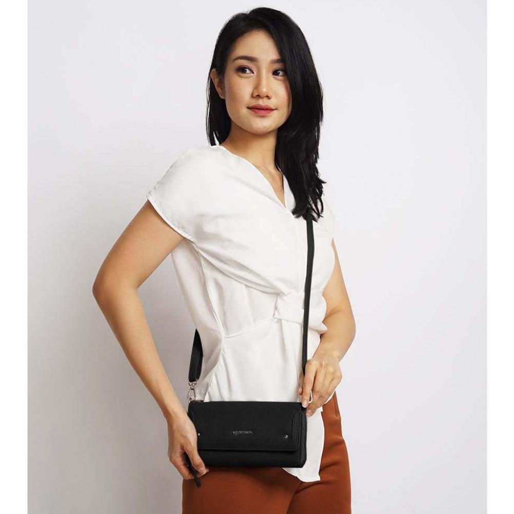 exclusive sophie martin dompet matilda black dompet panjang dompet tali panjang