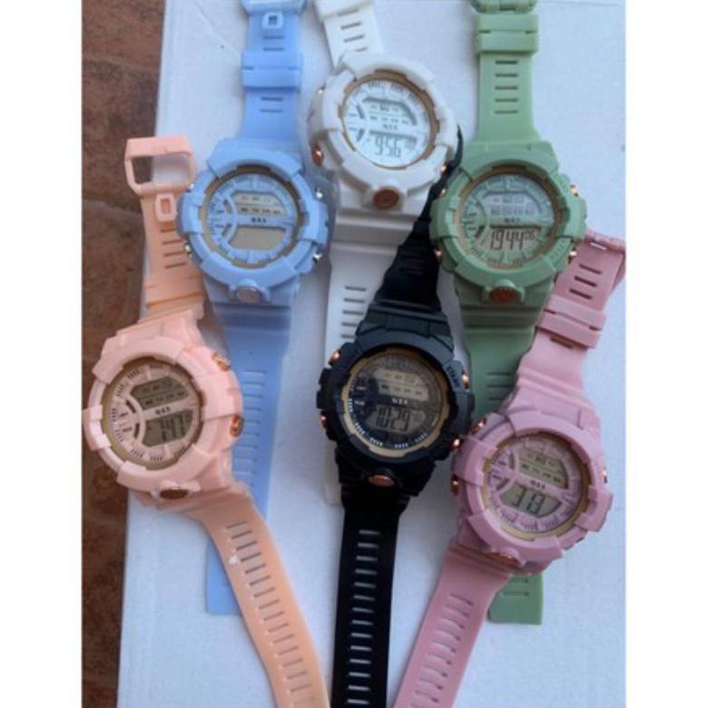 PREMIUM (COD)JAM TANGAN WANITA AOSUN DIGITAL STRAP RUBBER(DIKIRIM JAKARTA)