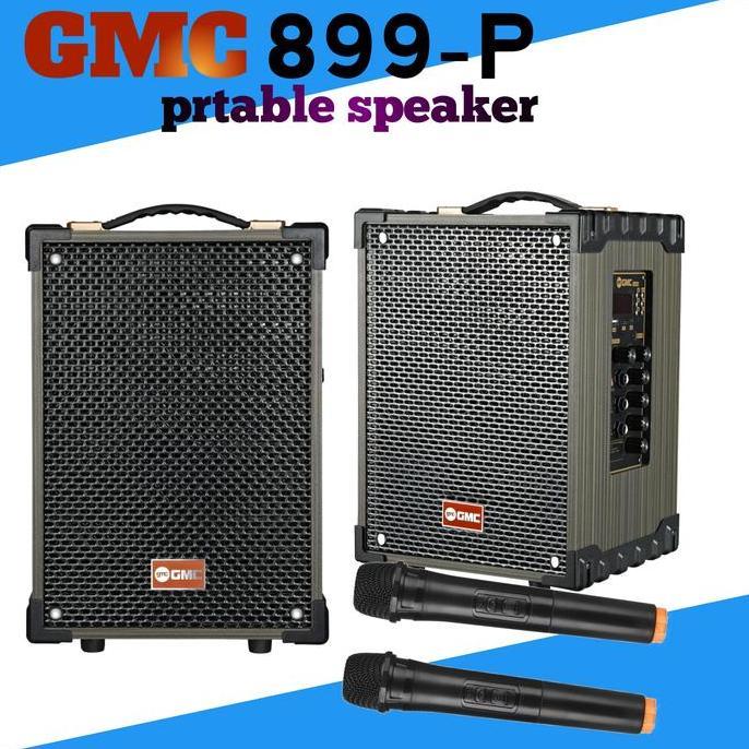 TERLARIS SPEAKER PORTABEL GMC-899-P. 8 INCH KECIL +BLUETOOTH.FREE DOUBLE MIC