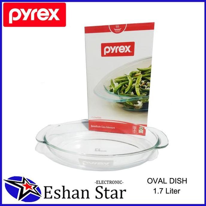 TERLARIS PYREX OVAL DISH LOYANG BAKING TEMPERED GLASS 1.7L