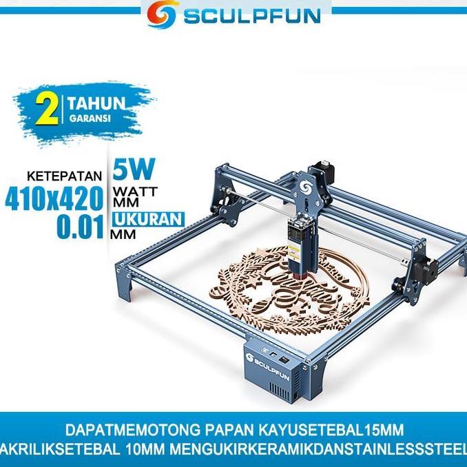 SCULPFUN S9 Authentic Laser Cutting Laser Engraver 5W Mesin Ukiran Laser Printer DIY