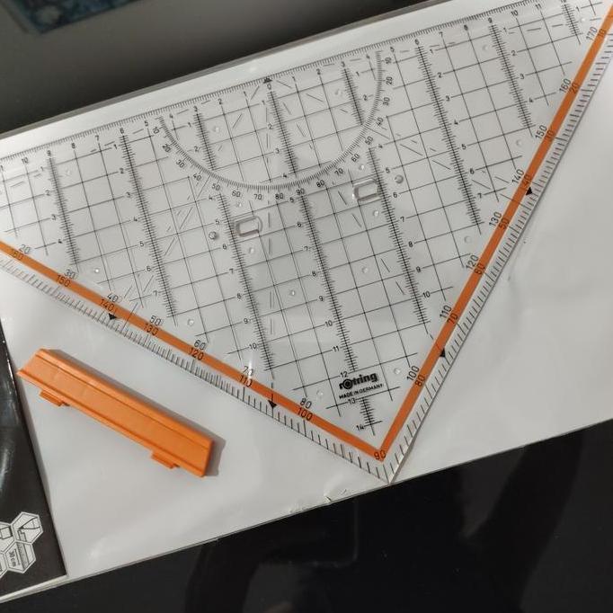 penggaris ROTRING 32cm penggaris segitiga ROTRING pegangan 22 cm 32cm NS