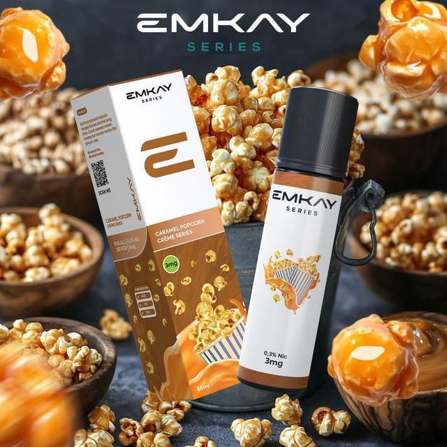 Emkay Creme Freebase Caramel Popcorn 3Mg 60Ml
