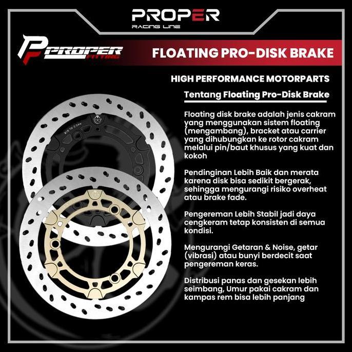 Proper Fitting Floating Pro - Disk Brake  Mio 260Mm