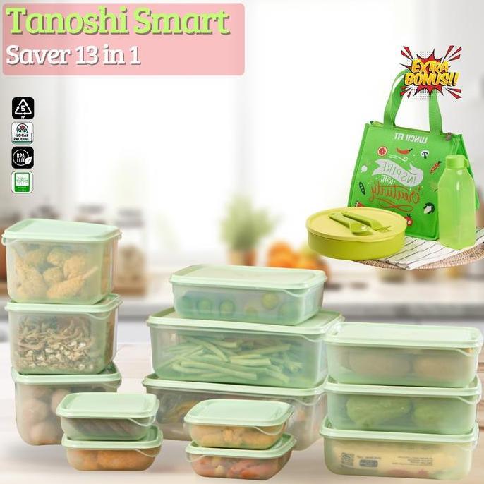 Baguss- Cpmxfun.Homeshoping Tanoshi Smart Saver Tanoshi 13 In 1  Gratis Tas Zarina 1 Set