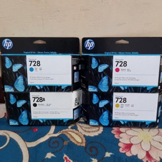 Tinta HP Plotter 728 (B C M Y )1Set For HP Designjet T730, T830 MFP
