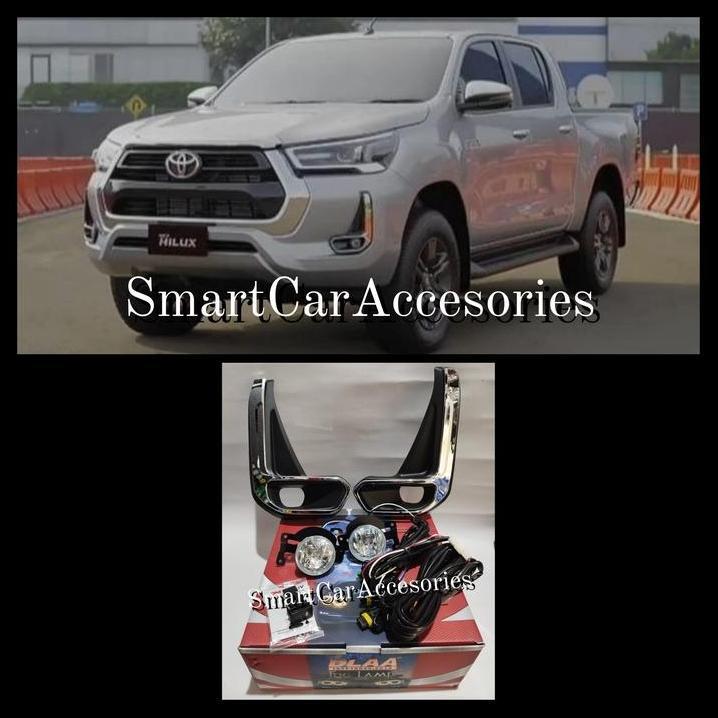 TERBARU LAMPU KABUT BUMPER FOGLAMP FOG LAMP TOYOTA HILUX REVO 2021 ON 