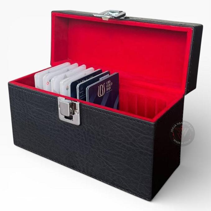 Box Logam Mulia Antam, Galery24, UBS | Kotak Penyimpanan Emas Batangan Antam Certicard PU Leather IQ
