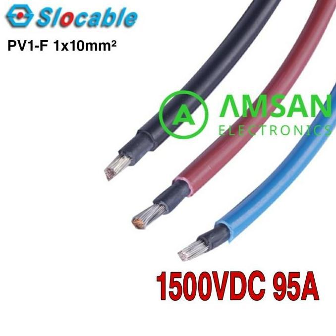 PV1-F 1x 10mm Slocable PV Single Core Kabel Solar Panel Surya 1x10mm