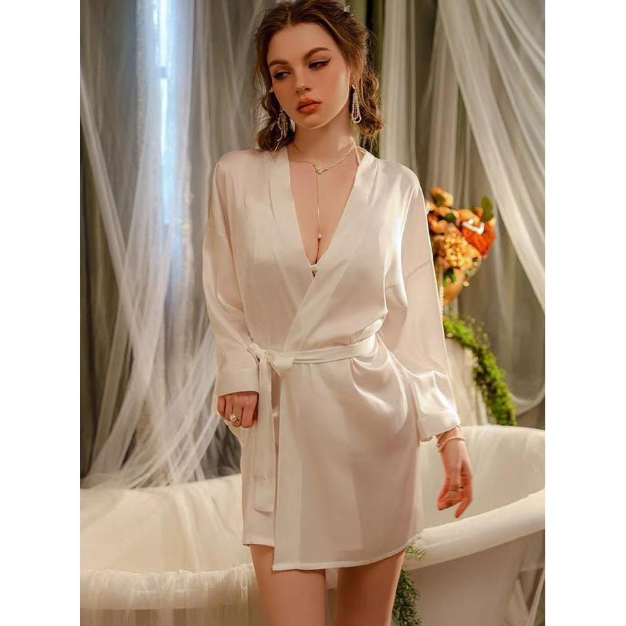 Lingerie Kimono Big Size Baju Tidur Wanita Jubah A581